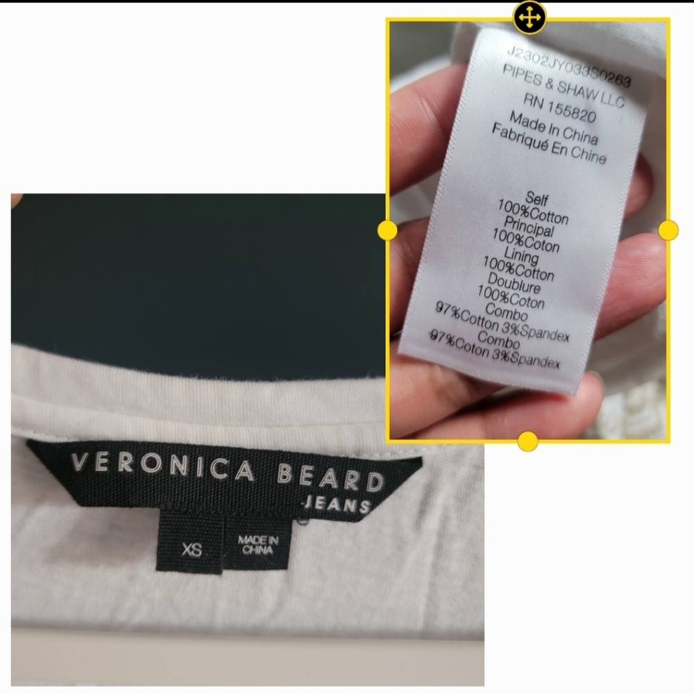 Veronica Beard Amaia Tiered Embroidered Casual‎ Midi Dress 100% Cotton White XS - Picture 15 of 16